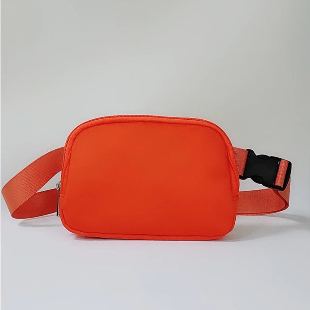 Nylon Waist/Crossbody Bag in Orange